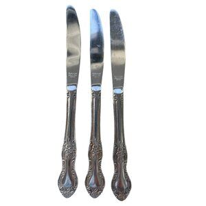Reed and Barton Rebacraft Candace-Andrea Dinner Knives Set Of 3 Flatware Japan